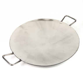 Round Stainless Steel Tawa With Handle 20"