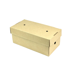 Double Premium Corrugated Burger Box Kraft, 244 x 122 x 102 mm (Pack 100)