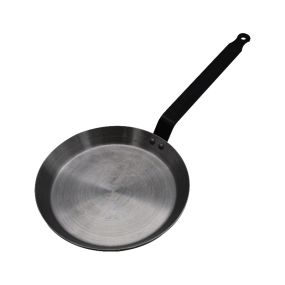 Heavy Duty Black Iron Frying Pan Tapered 23.5cm