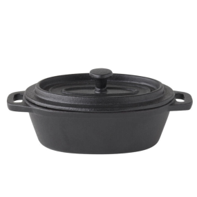 Cast Iron Small Oval Casserole 5 x 3.5 (12.5 x 9cm) 8.5oz (25cl)