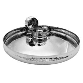 Stainless Steel Hammered Curved Thali Set 32.5cm (with 4 Ramekins)
