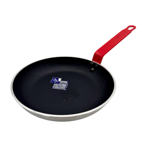 Cooksmill Aluminium Teflon Non Stick Induction Frying Pan Red Handle 24cm