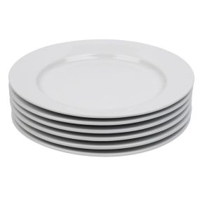 White Crockery Winged Dinner Plate, 7.5"/19cm
