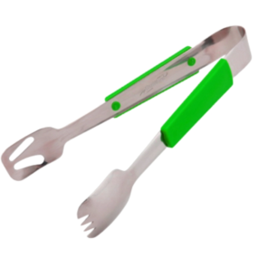 Genware Plastic Handle Buffet Tongs Green