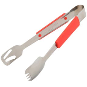 Genware Plastic Handle Buffet Tongs Red