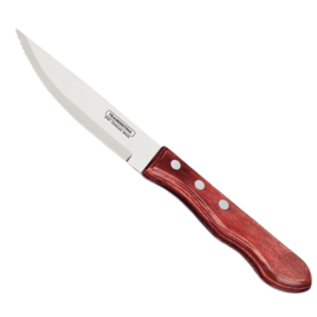 Tramontina Jumbo Polywood Handled Steak Knife 25cm with Pointed Blade Red