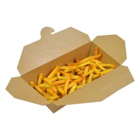 Kraft Cardboard Takeaway Food Container No 6a, 750ml (Pack 675)