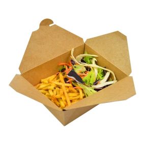 Kraft Cardboard Takeaway Food Container No 8, 1324ml (Pack 300)