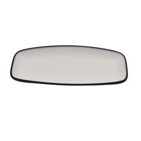 Melamine Black White Oval Serving Platter 25 x 12cm