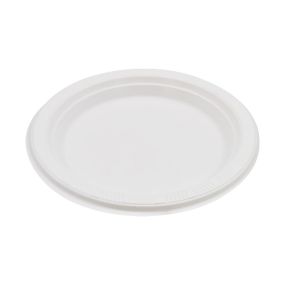 Reusable Plastic Plates White 7" (Pack 100)