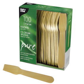 Disposable Wooden Ice Cream Spoons 94mm (Pack 100)