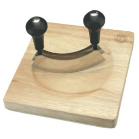 Apollo Rubberwood Mezzaluna Set 20cm