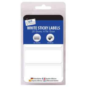 Just Stationery 128 White 70 x 25 mm Sticky Labels