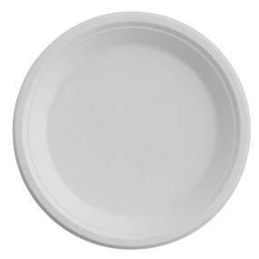 Bagasse White Round Plate (180mm/7") TP2 (Pack 50)