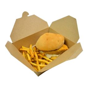 Kraft Food Carton No 5, 152 x 120mm at base, 1050ml (Pack 50)