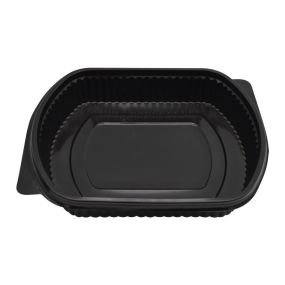 Black Microwaveable Food Container Meal Box 1400ml (Pack 50)