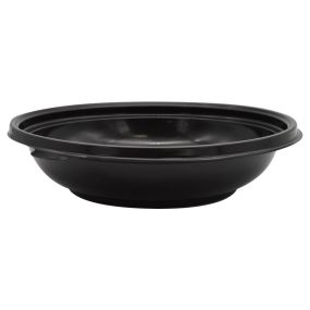 Black Microwaveable Food Container Bowl 500ml (Pack 70)