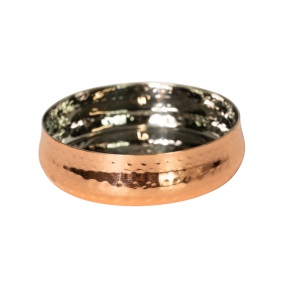 Copper Plated Hammered Curved Serving Bowl 11.5cm