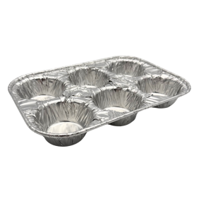 Essential Foil 6 Muffin Tray 25 x 17 x 3.5cm (Pack 5)