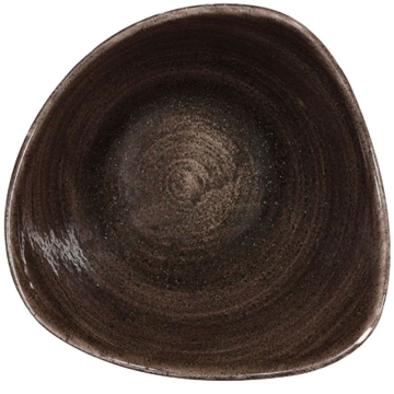 Churchill Stonecast Patina Iron Black Triangular Bowl 6&quot; (Pack 12)