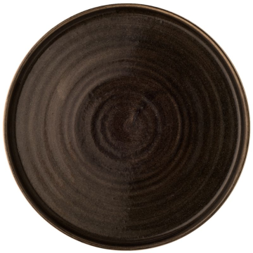 Churchill Stonecast Patina Iron Black Walled Plate 10.25&quot; (Pack 6)