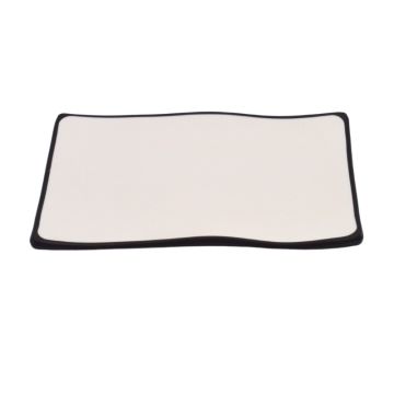 Melamine Black White Rectangular Serving Platter 22.5cm x 14cm