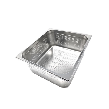Gastronorm Pan Stainless Steel 2/3 150mm Deep Perforated