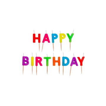 Tala Happy Birthday Candles (Individual Letters)