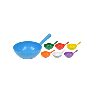 Plastic Round Hand Bowl Scoop Red