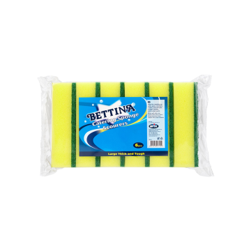 Bettina Heavy Duty Thick Catering Sponge Scourer 9x14cm (Pack 6)