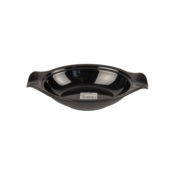 Melamine Oval Eared Dish Black 24cm