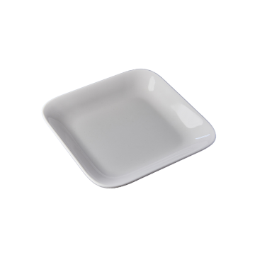 Melamine Square Platter White 19.5cm