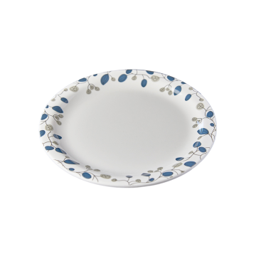Melamine Blue Décor Dinner Plate 23cm