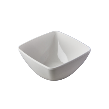 Melamine Square Bowl White 9cm