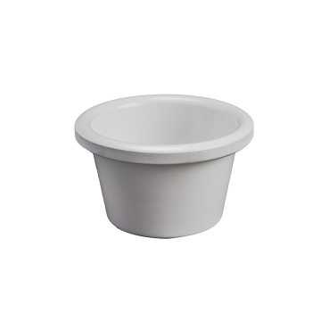 Melamine Smooth Round Ramekin White 3oz