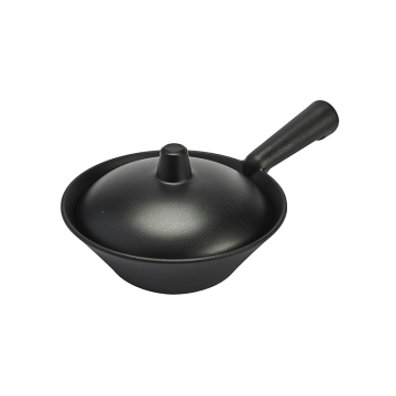 Melamine Rice Pot with Lid Black 650ml