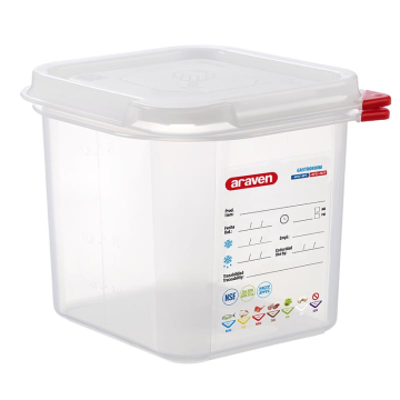 Araven GN Food Container &amp; Lid 1/6 150mm 2.6 Litre