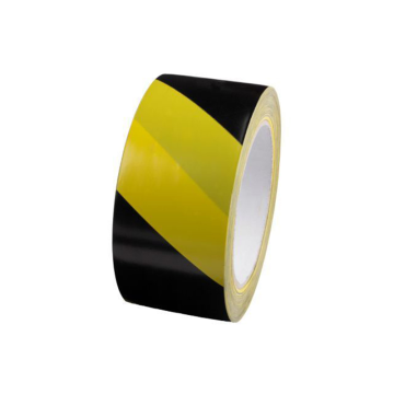 Hazzard Warning Tape Black / Yellow 33mm x 50 metre