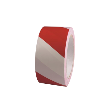 Hazzard Warning Tape Red / White 33mm x 50 metre