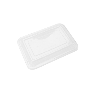Clear Lid for Black Rectangular Microwaveable Plastic Container 16oz (Pack 300)