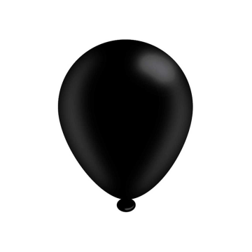 Latex Balloons Black (Pack 48)