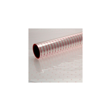 Cellophane Plastic Film Roll Pink Dots 800mm x 100meter