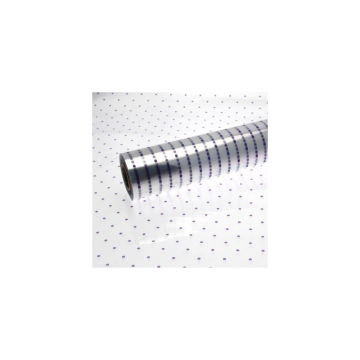 Cellophane Plastic Film Roll Purple Dots 800mm x 100meter
