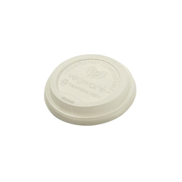 Vegware Biodegradable 89mm CPLA Hot Coffee Cup Lid fits 10-20oz (Pack 100) [10]