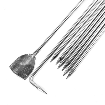 Round Stainless Steel Tandoori Skewer SET 40&quot;