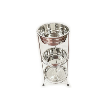 Steel Wash Bowl Stand with 3 Bowls