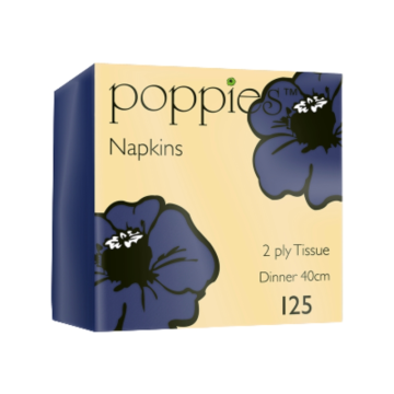 Dinner Napkin 2ply 40cm Navy Blue (Pack 125) [125/16]