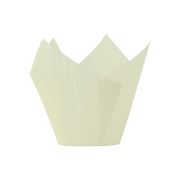 White Tulip Baking Cups 8cm Deep 5cm Base (Pack 50)