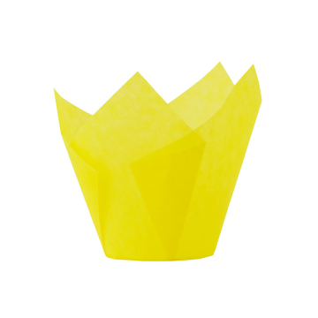 Yellow Tulip Baking Cups 8cm Deep 5cm Base (Pack 50)
