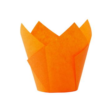 Orange Tulip Baking Cups 8cm Deep 5cm Base (Pack 50)